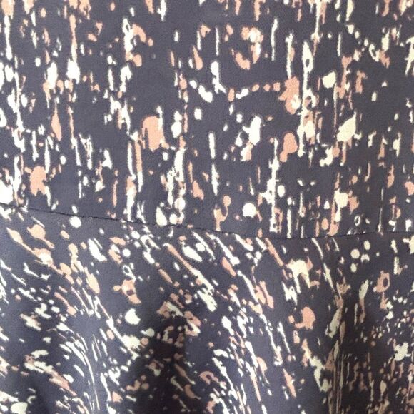 Simply Vera Vera Wang XXL purple rain print sleeveless collar hidden button fron - Picture 6 of 10